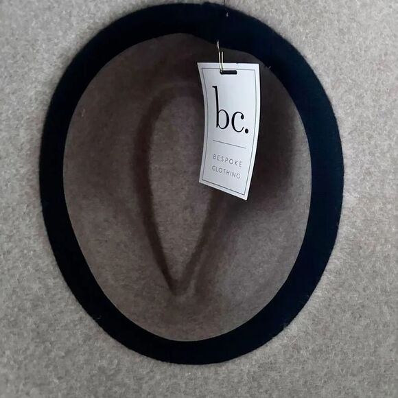 BESPOKE CLOTHING | Artisan Handmade Wool Fedoral Hat Tan Orange Cream Feather - Picture 5 of 5